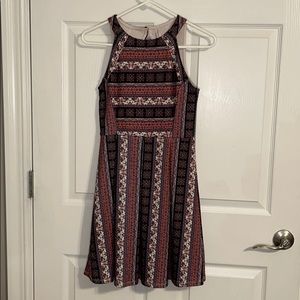 pattern mini dress